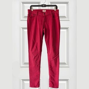 Fossil Red Skinny Jeans – Women’s Size 28 – Stretch Denim